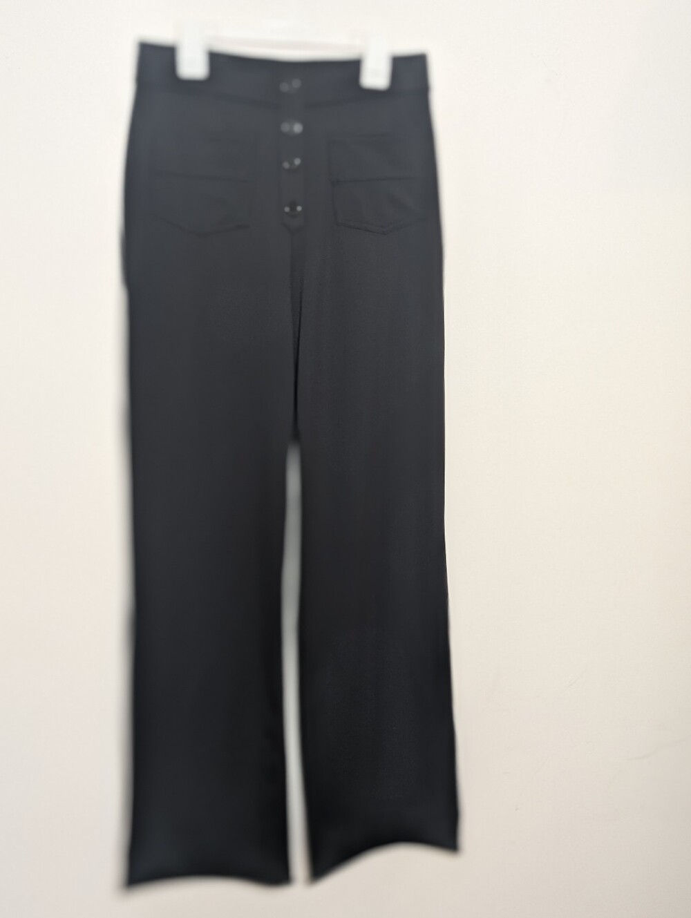 Halara DayStretch Black Button Front Wide Leg Pants Size S Regular NWOT